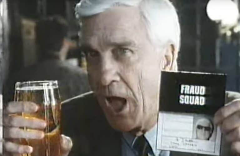 Leslie Nielsen as Frank Drebin in Red Rock Cider commerial