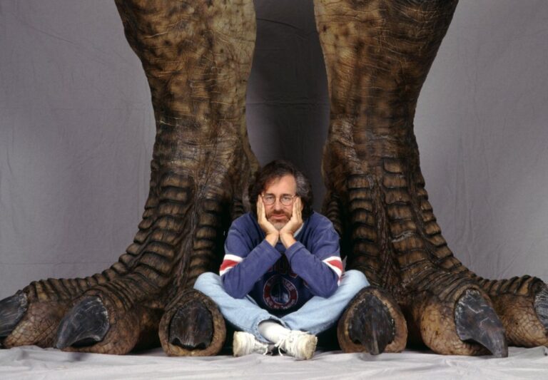 Steven Spielberg in a promotional shot for Jurassic Park