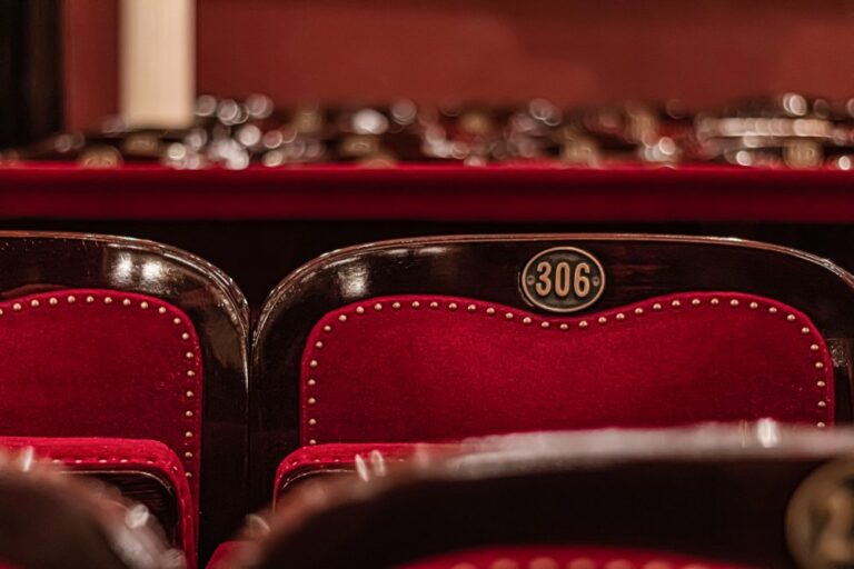 A seat in a cinema