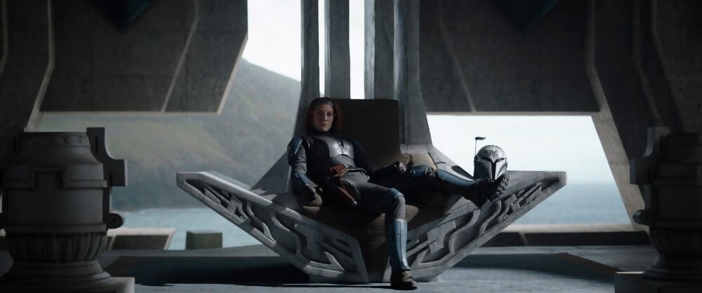 Bo-Katan Kryze (Katee Sackhoff) in Lucasfilm's The Mandalorian season three.