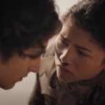 Timothee Chalamet and Zendaya as Paul Atreides and Chani in Dune: Part Two.