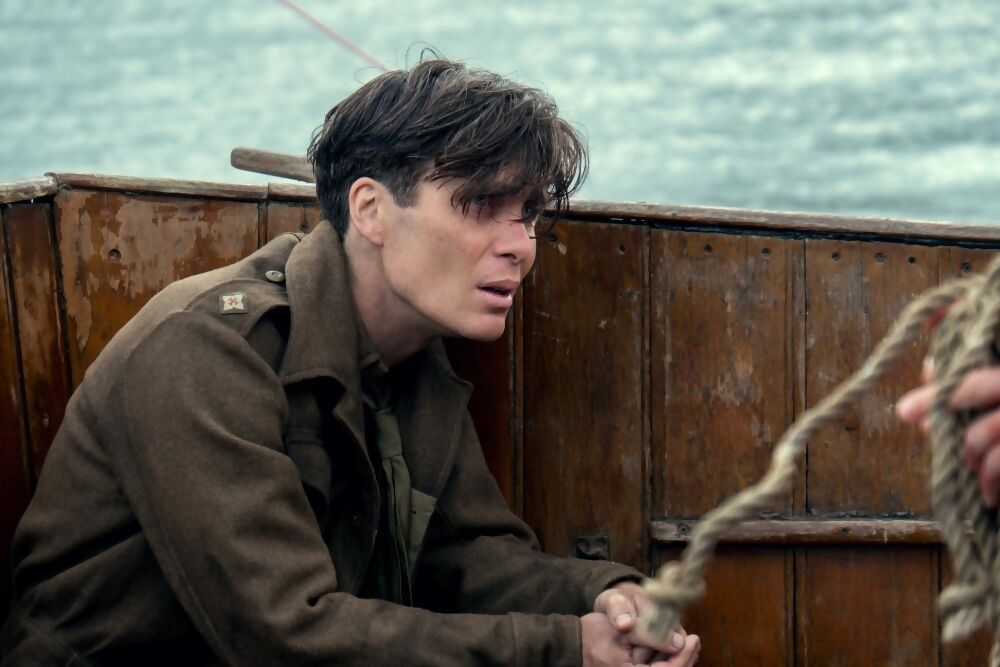 Cillian Murphy as the Shivering Soldier in Christopher Nolan's Dunkirk. 