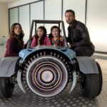 Gina Rodriguez, Everly Carganilla, Connor Esterson and Zachary Levi in Spy Kids Armageddon.