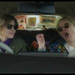Kelly MacDonald (left) as Sandra and Monica Dolan (right) as Audrey Amiss in Typist Artist Pirate King.