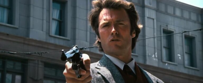Clint Eastwood as the renegade detective Harry Callahan in Dirty Harry.