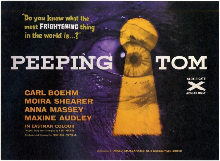 The poster for Peeping Tom, showing at 2023's London Film Festival as part of its Treasures strand.