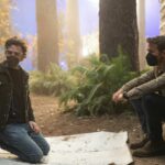 Ryan Reynolds and SHawn Levy on the set of The Adam Project