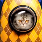 argylle marketing campaign. Lots of cats and diamond shapes.