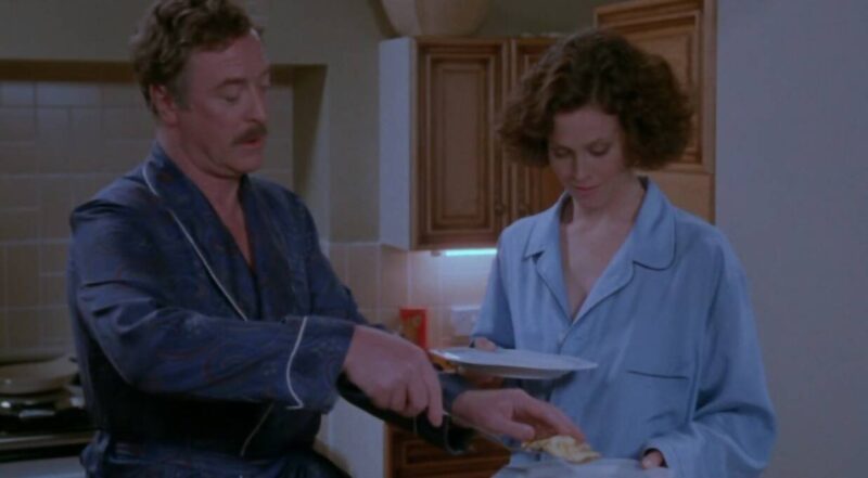 Michael Caine and Sigourney Weaver in Half Moon Street.