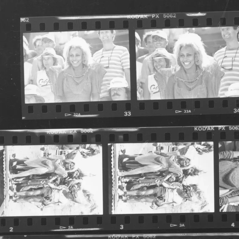 The Mad Max Beyond Thunderdome contact sheet, featuring Tina Turner.