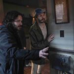 Edgar Wright directing Michael Cera in The Running Man. Credit: Paramount.
