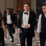 The cast of Now you see me 3 in smart dress - Ariana Greenblatt, Jesse Eisenberg and Dave Franco