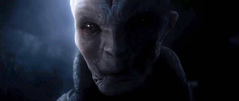 snoke in The Force Awakens (2015)