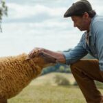 hugh jackman and a sheep in the sheep detectives trailer