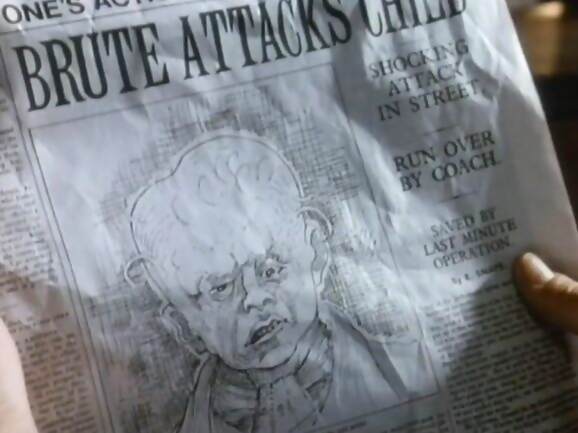 The drawing of Michael Caine as Hyde
