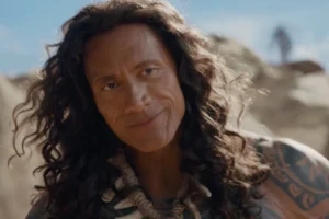Dwayne Johnson and his wig in Moana