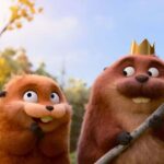 hoppers film, two beavers looking mischievous
