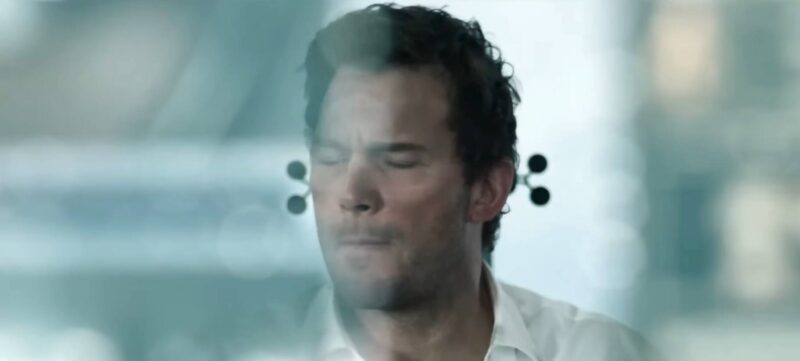 Chris Pratt, modelling facial expression #3 in Mercy. 