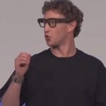 Mark Zuckerberg demonstrating his glasses