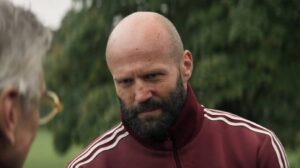 The Beekeeper 2, starring Jason Statham in a red tracksuit